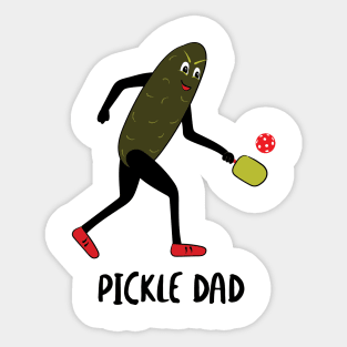 Mens Pickleball Pickle Dad Sticker